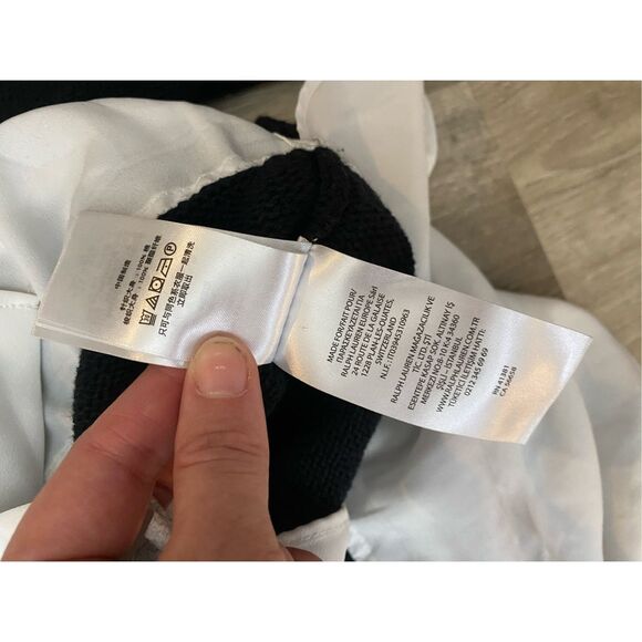 LAUREN Ralph Lauren Layered Cotton Sweater Black, Size Medium, MSRP $110 - Picture 8 of 11